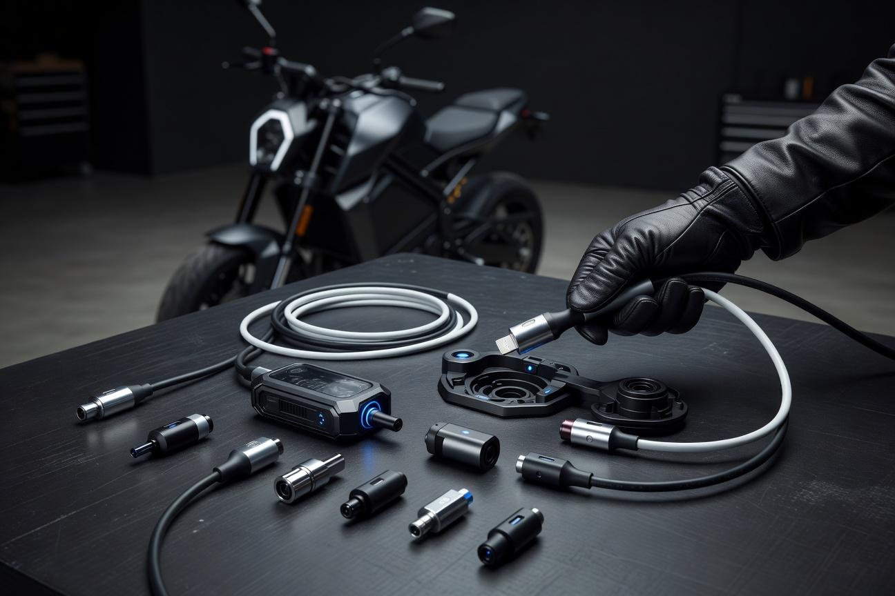 Ładowarki, adaptery i kable - co wozić przy motocyklu elektrycznym