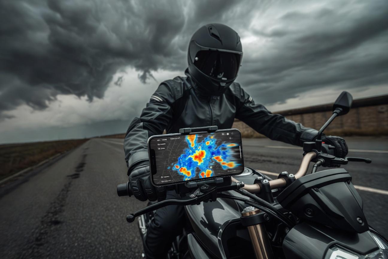 Aplikacje pogodowe dla motocyklisty - radar opadów i alerty wiatru