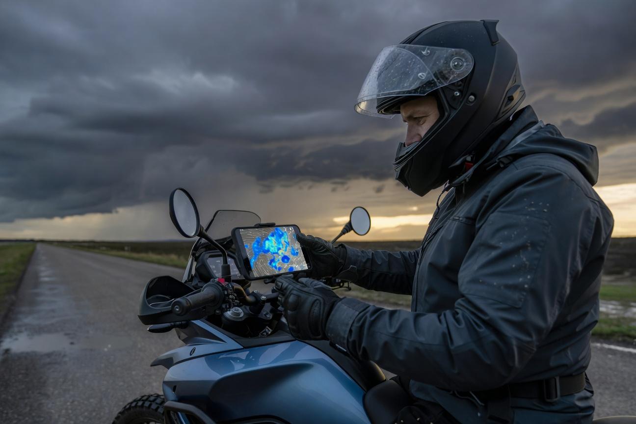 Aplikacje pogodowe dla motocyklisty - radar opadów i alerty wiatru