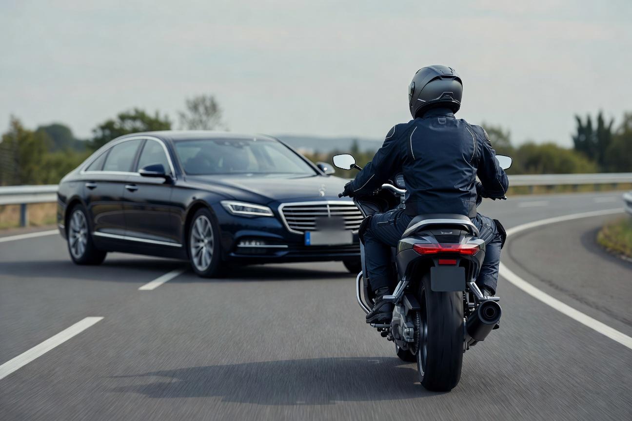 Bezpieczna odległość za motocyklem i przed motocyklem - jak ją ocenić w realnym ruchu