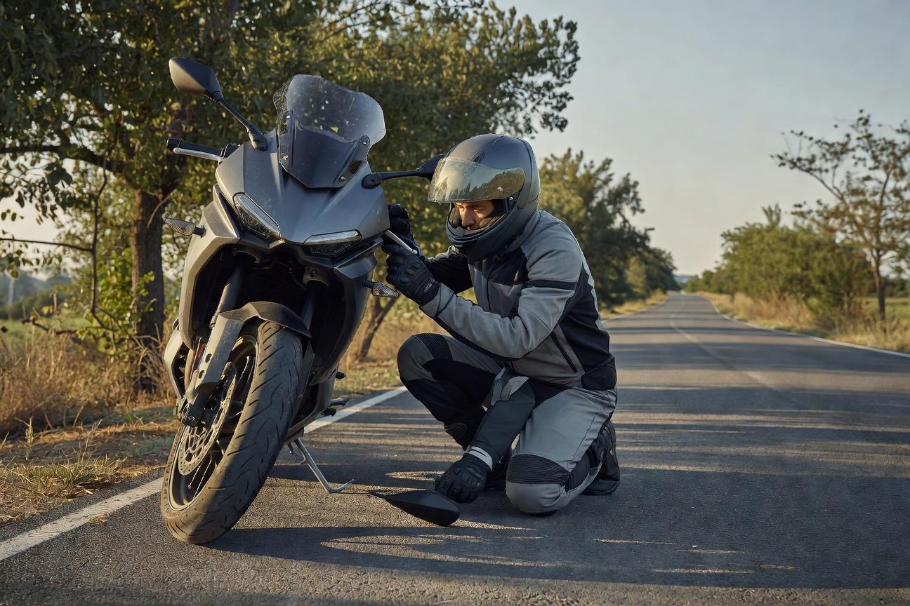 Co robić po drobnej kolizji motocyklem - pierwsze 10 minut