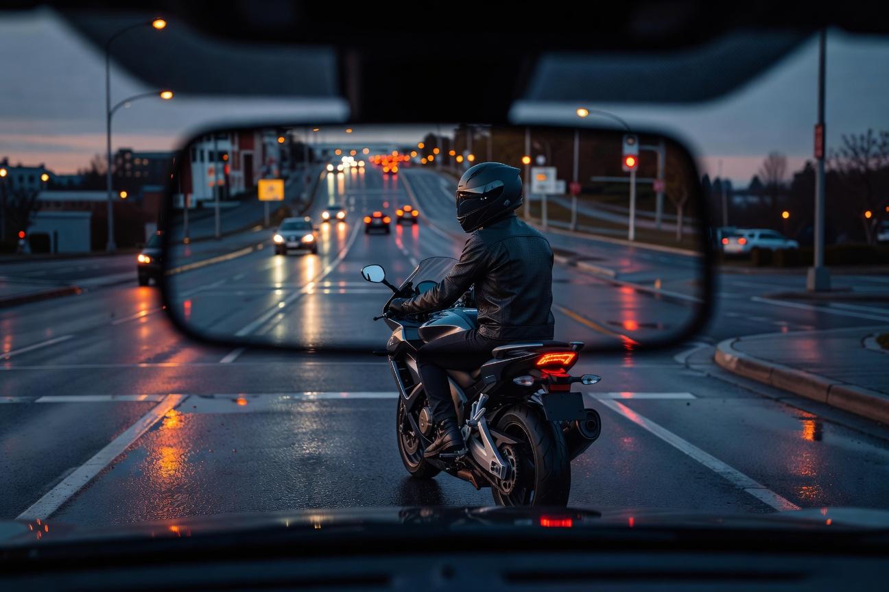 Czy jechać za, obok czy przed autem - ustawienie motocykla w ruchu miejskim