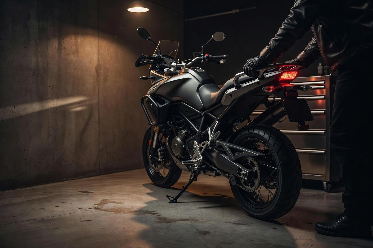 Jak bezpiecznie obracać motocykl w ciasnym garażu