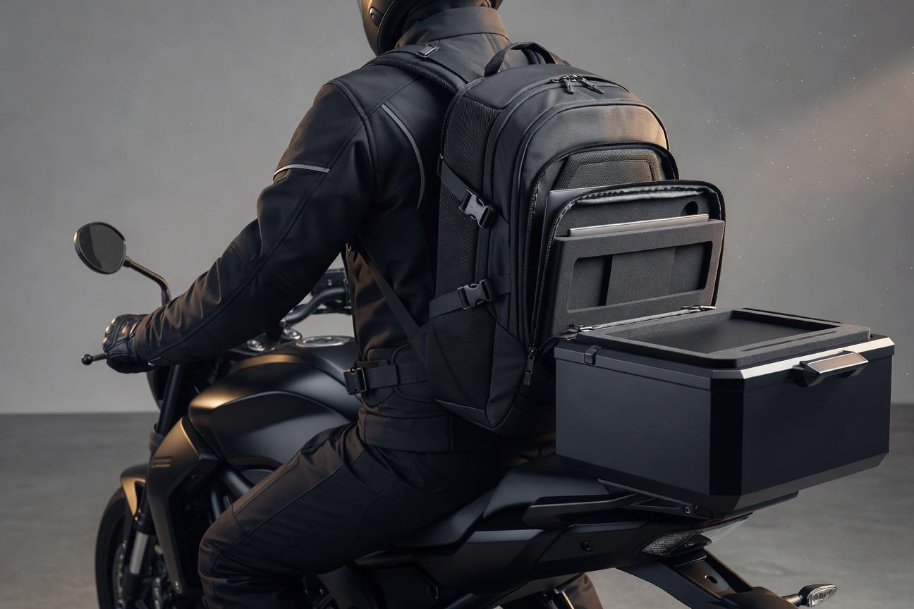 Jak przewozić laptopa i rzeczy do pracy na motocyklu bez uszkodzeń