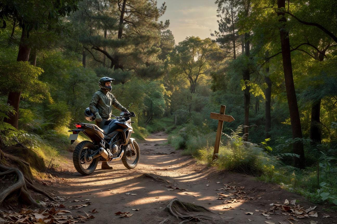 Motocyklista na drogach leśnych - jak nie szkodzić przyrodzie i reputacji